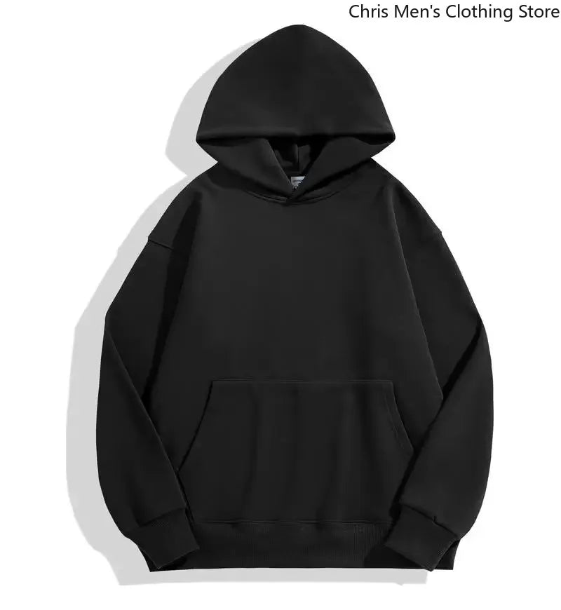 Sweat-shirt à capuche pour hommes automne/hiver, sweat-shirt de couleur unie Simple et à la mode, haut à manches longues assorti pour hommes et femmes
