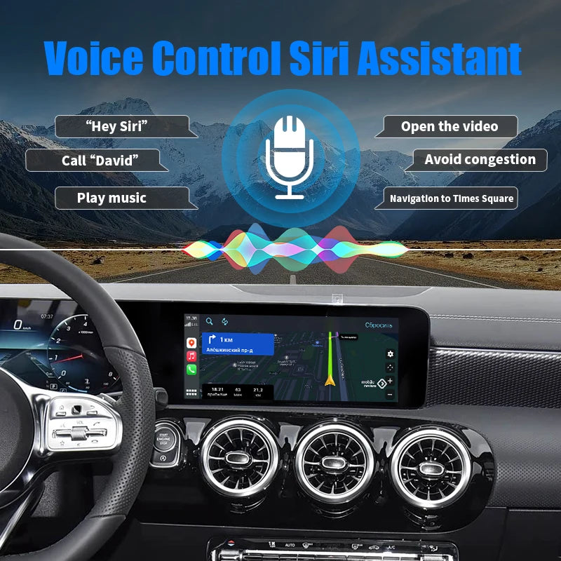 2025 sans fil CarPlay Android Auto pour Mercedes Benz classe A W177 2019-2022 MBUX NTG6.0 10.25 OEM écran miroir lien Airplay