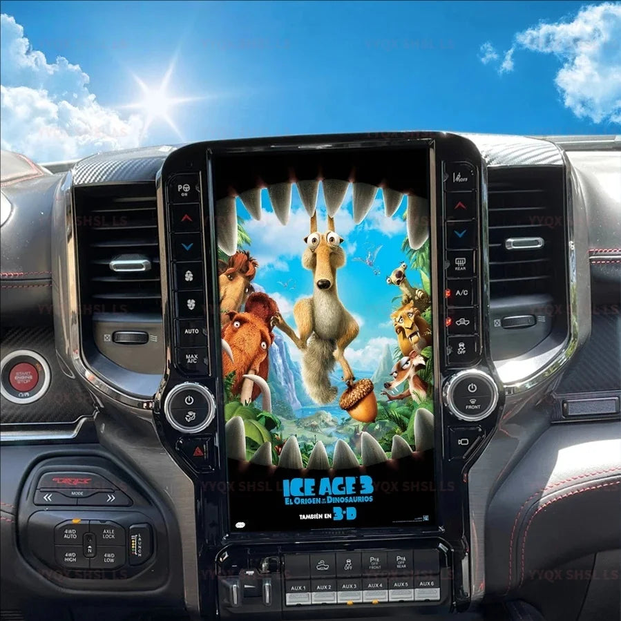 Autoradio lecteur multimédia Android pour Dodge Ram 1500 2500 3500 2019 - 2023 1Din Bluetooth écran Audio DSP stéréo