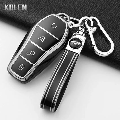 Pour BYD Song Plus Atto 3 Han EV Tang DM Qin joint dauphin mode TPU voiture clé housse protégée porte-clés Fob accessoires