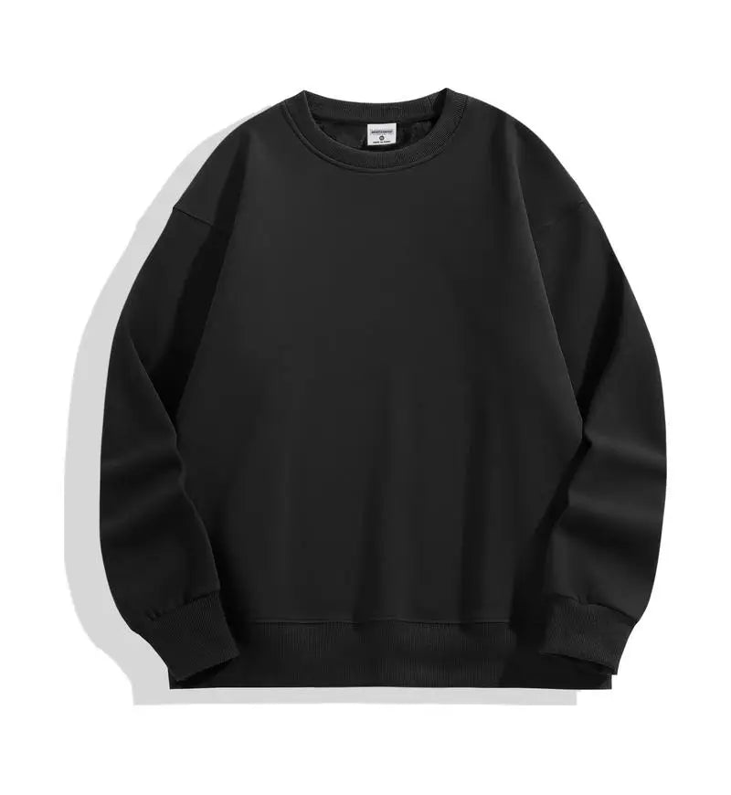 Bricolage Logo personnalisé 500GSM poids lourd hommes sweats à capuche nouveau automne hiver épais coton hommes haut couleur unie sweat à capuche pull