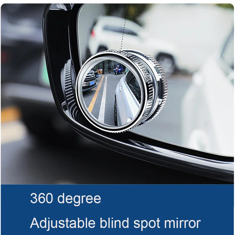 Miroir d'angle mort pour voiture, 2 pièces, rétroviseur de voiture, Vision complète 360, large colère, aide au stationnement, miroir convexe