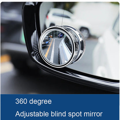 Miroir d'angle mort pour voiture, 2 pièces, rétroviseur de voiture, Vision complète 360, large colère, aide au stationnement, miroir convexe