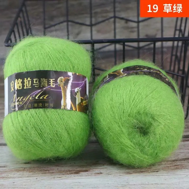 Fil de laine Mohair d'alpaga en peluche pour fil à tricoter, écharpe de pull 40 grammes/boule, fils épais de Lanas doux et chaud gonflés