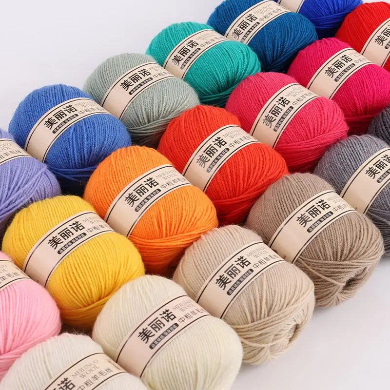 Fil de laine mi-épais pour chaussettes, tricot à la main, pull, pantalon, foulards, vêtements en cachemire mérinos, fil de Crochet doux pour bébé, 500 g/ensemble