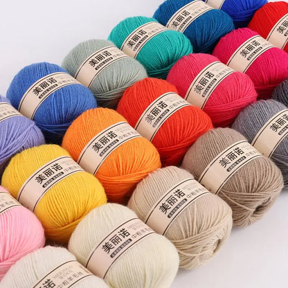 Fil de laine mi-épais pour chaussettes, tricot à la main, pull, pantalon, foulards, vêtements en cachemire mérinos, fil de Crochet doux pour bébé, 500 g/ensemble