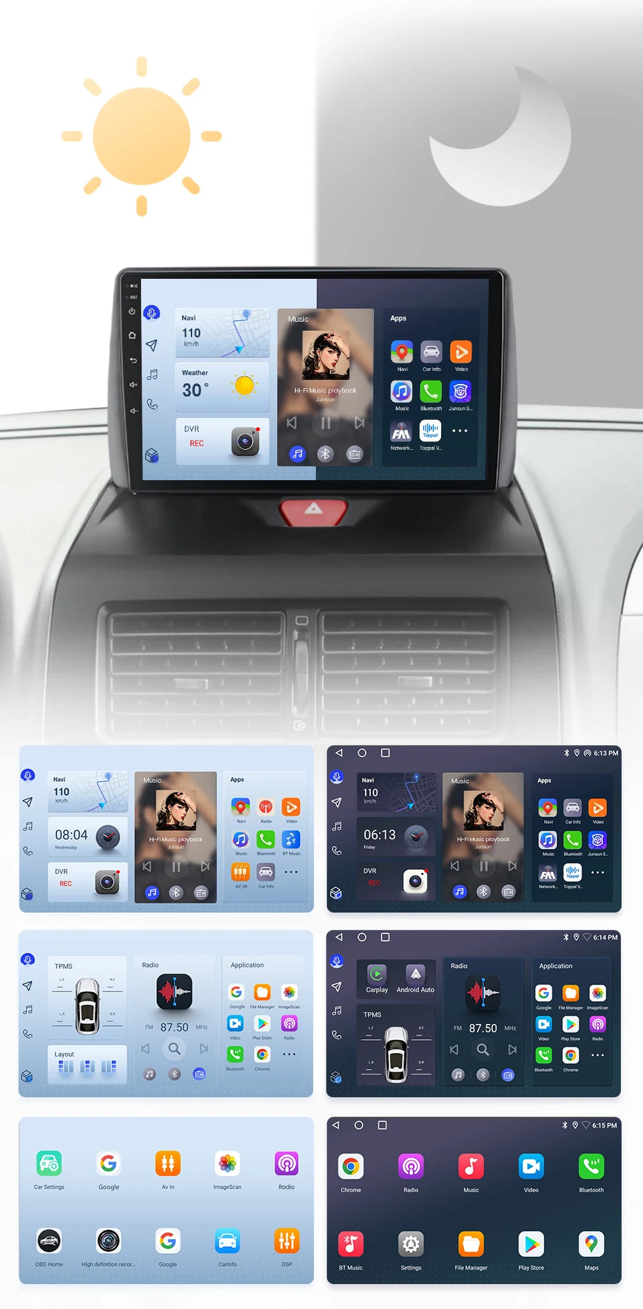 Junsun-V1 AI Voice Wireless CarPlay Android Auto Radio, KIT Rods 2007, 2008, 2009, 2010-2016, 4G, Système intelligent de voiture, GPS