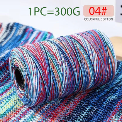 100% coton motif arc-en-ciel teint rétro fil de coton fait à la main matériel de bricolage pour tricoter motif à la mode pull écharpe chapeau écharpe bandeau sac à dos sac à main accessoires de vêtements boule de fil