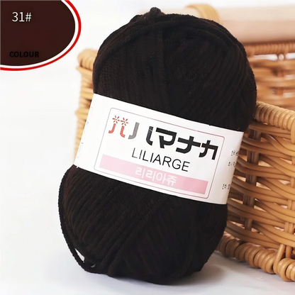 Fil à tricoter en coton doux et épais pour bébé, fil de velours en fibres épaisses pour tricot à la main, fil à crocheter pour pull DIY