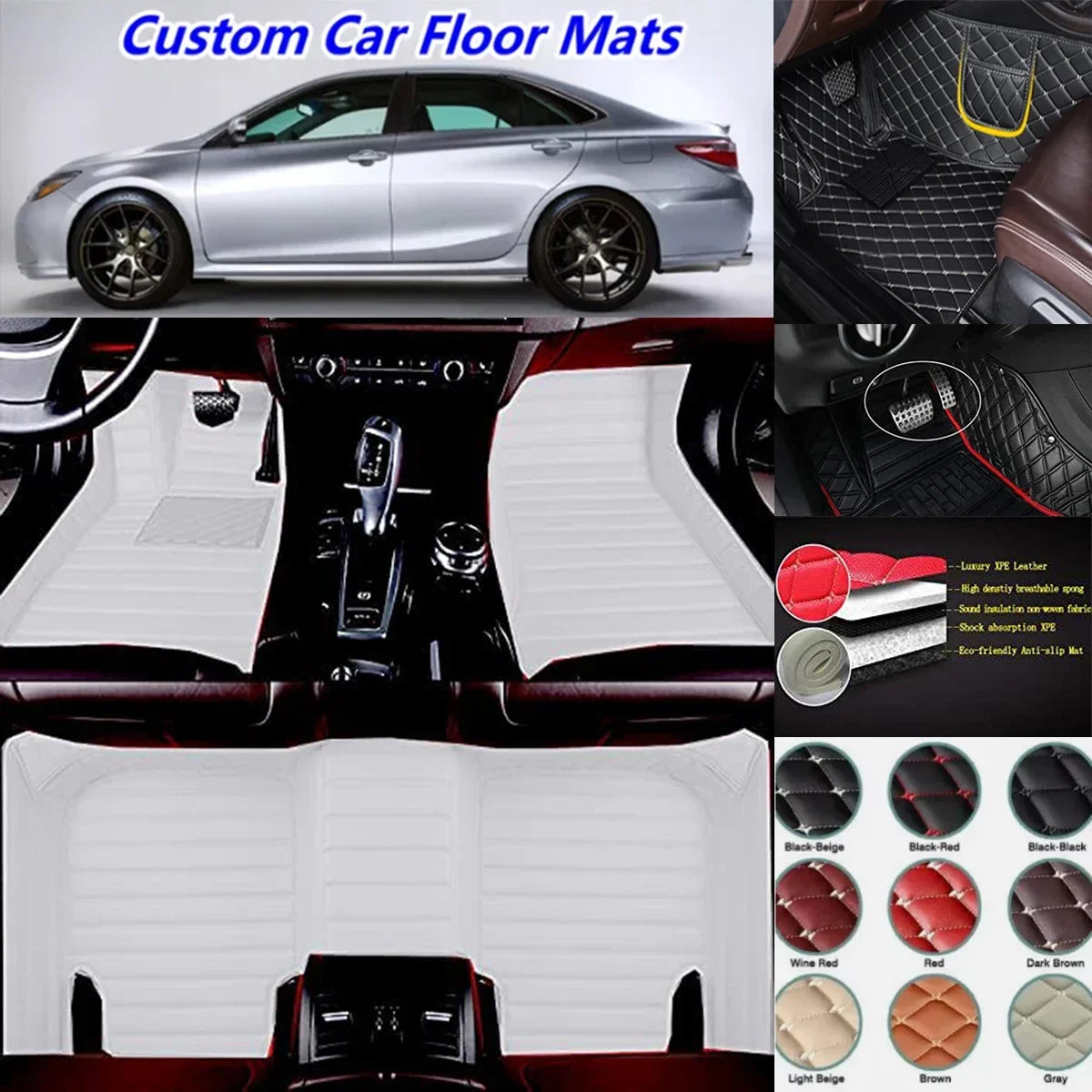 Pour Lynk & Co Z10 Z20 900 tapis de sol de voiture personnalisés tapis Auto en cuir PU imperméable pied Coche accessoire revêtement de sol