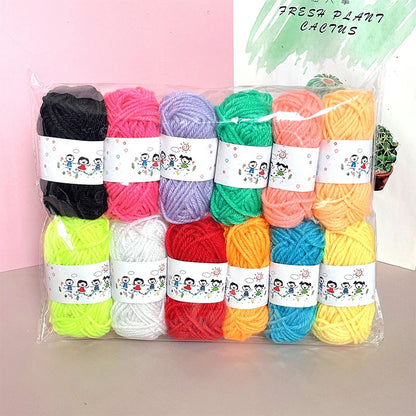 Fil de laine de coton doux et chaud, 12 pièces, fil de tricot à la main de bonne qualité pour laine au Crochet faite à la main, fil de tricot chaud