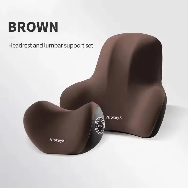 Oreiller cervical de voiture en mousse à mémoire de forme, protection du dossier de soutien lombaire, soulage la pression, appui-tête de voiture respirant, accessoires de voiture