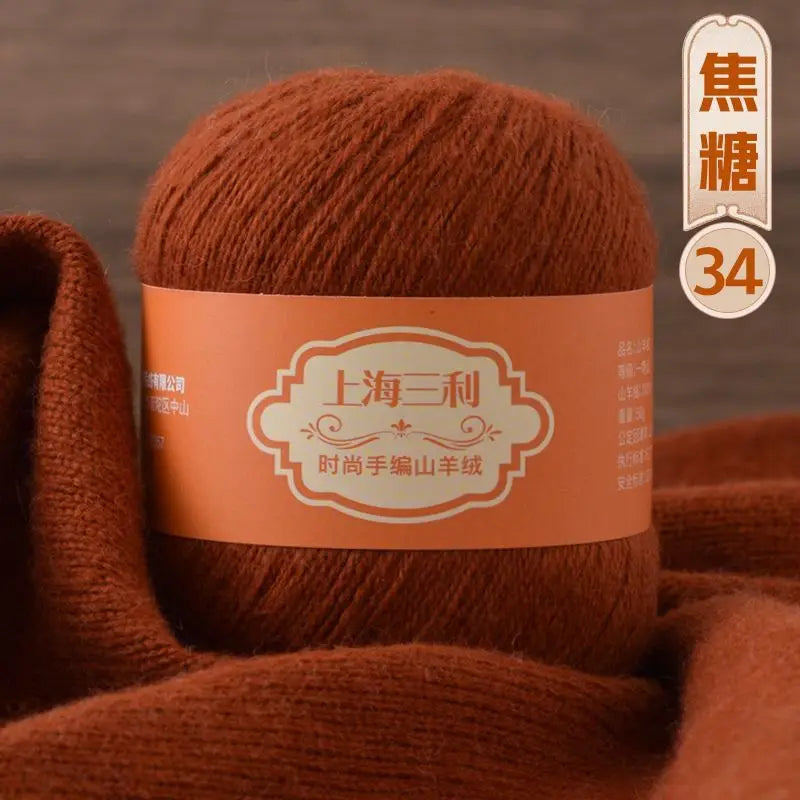 Fil de cachemire mongol chaud 100 g/ensemble, 3 plis, pour pull, gants, Crochet, écharpe à tricoter, fil de laine, doux pour la peau, uni, 100%