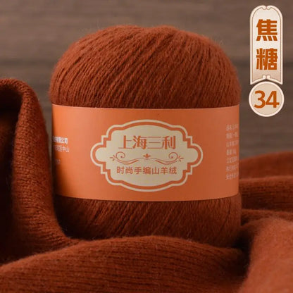 Fil de cachemire mongol chaud 100 g/ensemble, 3 plis, pour pull, gants, Crochet, écharpe à tricoter, fil de laine, doux pour la peau, uni, 100%