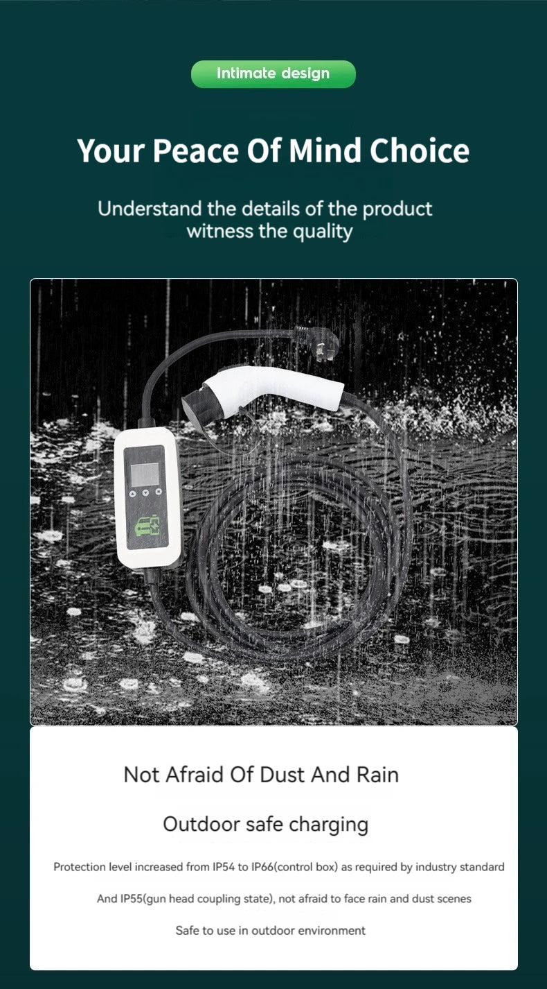 E-mingze haute qualité GBT 3.5KW câble monophasé maison Portable Ev Charge 16A Station de Charge de véhicule électrique Ev Chargerfor GBT