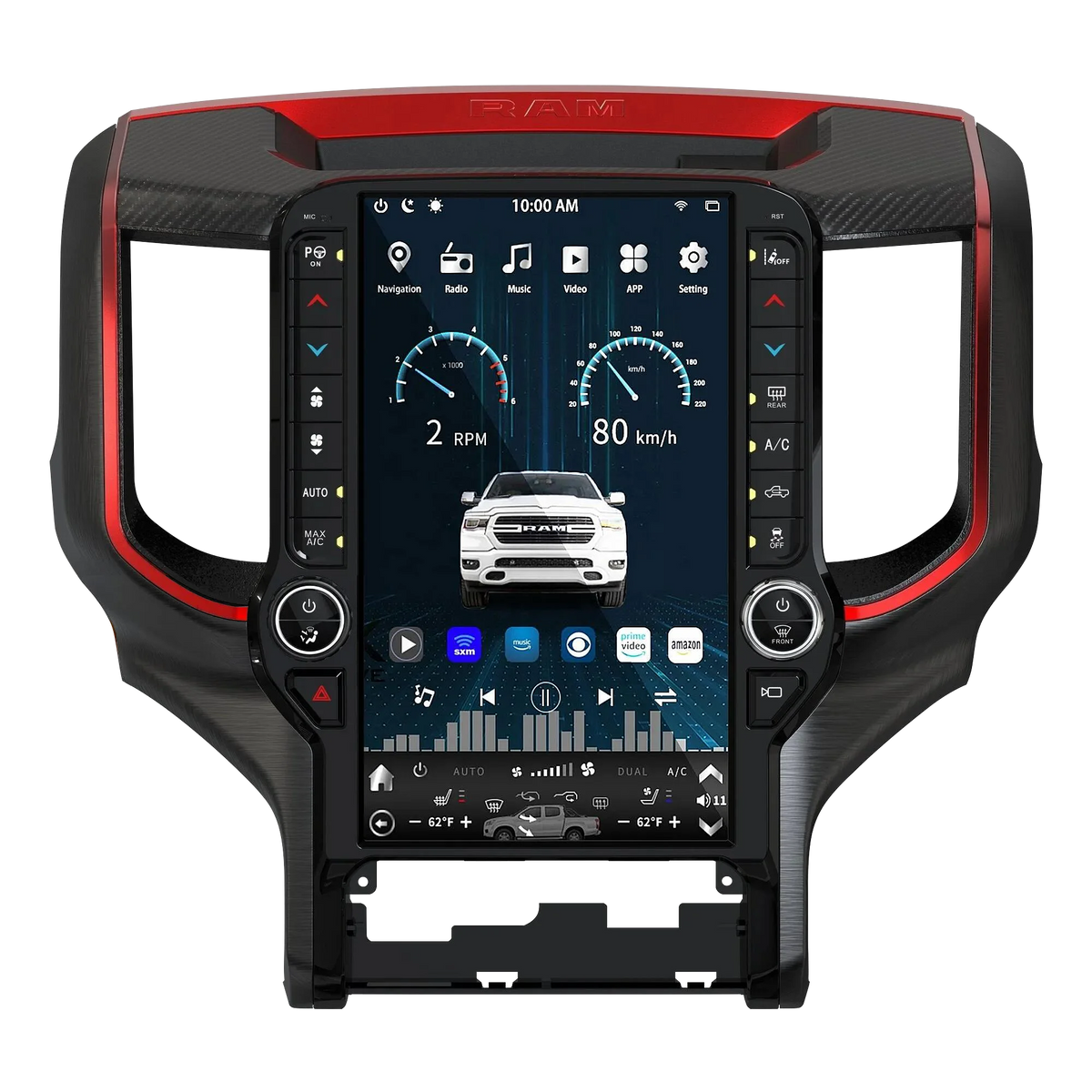 Voiture Android pour lecteur DVD écran tactile GPS Navigation Radio DSP 1 an unité principale stéréo pour Dodge Ram 2018-2020