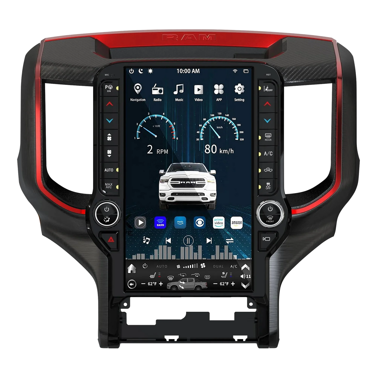 Voiture Android pour lecteur DVD écran tactile GPS Navigation Radio DSP 1 an unité principale stéréo pour Dodge Ram 2018-2020