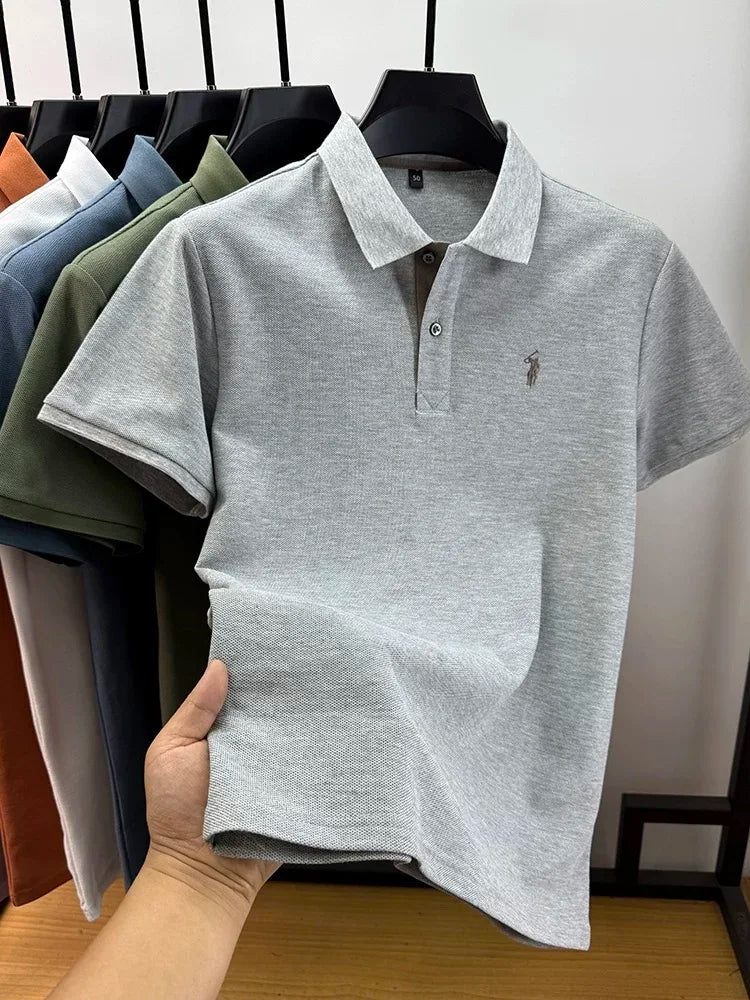 Marque haut de gamme 100% coton manches courtes polo shirt hommes été mode Designer nouveau poney broderie Casual t - shirt mode hommes