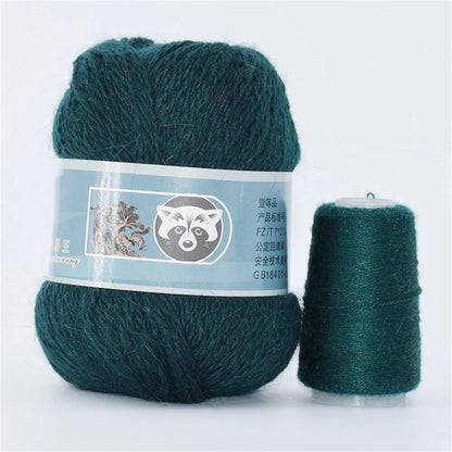 Fil de fourrure de vison pour fils pour tricoter et Crochet, fil de t-shirt en dentelle à 2 plis pour tricoter à la main, couture, 1 écheveau 340 M 50 + 20g