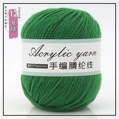 Fil tricoté en acrylique mélangé à 4 brins, avec crochet pour pull, chaussures, pantoufles, écharpe, démarreur tissé à la main pour débutants