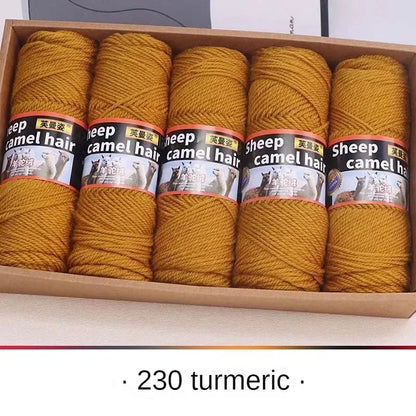 Fil de cachemire épais pour Crochet, tricot à la main, pull, écharpes, manteaux, chapeau, gants, bricolage, fil de laine d'alpaga doux et chaud, 500 g/ensemble