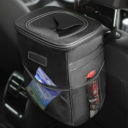 1 corbeille à déchets universelle pour voiture, poubelle suspendue avec poches de rangement, gardez votre voiture propre