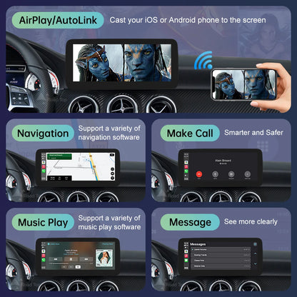 Écran tactile pour Mercedes Benz classe A W176 CLA GLA classe B W246 NTG4.5 GPS multimédia avec lecteur de voiture Carplay Android Auto