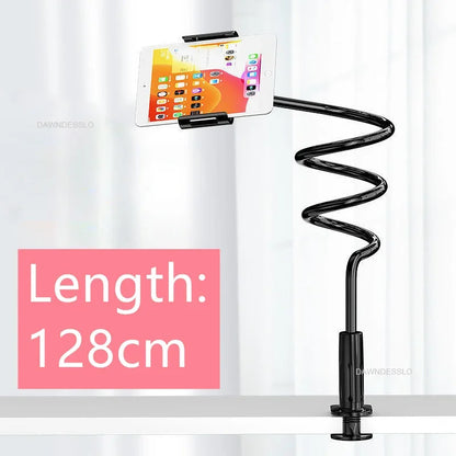 Support de téléphone 128cm, support paresseux, appui-tête, lit 360, bras longs flexibles, support à pince pour IPhone Samsung et appareil 3.5 ~ 6.7 pouces