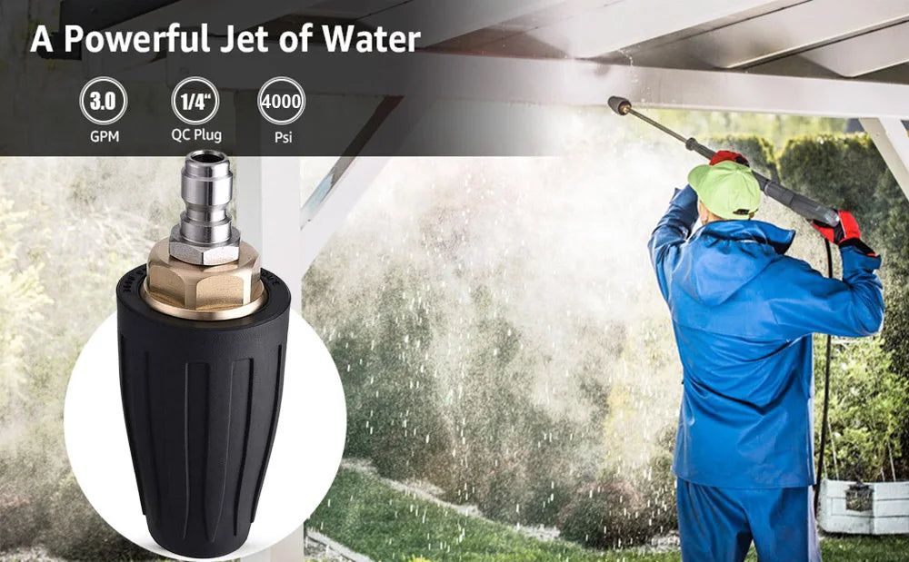 Nettoyeur de surface sous châssis de 24 pouces pour nettoyeur haute pression, balai à eau pour lavage de châssis de voiture, connecteur rapide 1/4 pouce, compatible Karcher Sun Joe