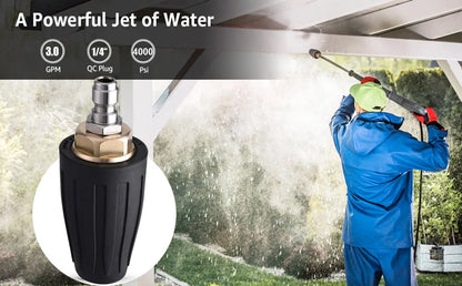 Nettoyeur de surface sous châssis de 24 pouces pour nettoyeur haute pression, balai à eau pour lavage de châssis de voiture, connecteur rapide 1/4 pouce, compatible Karcher Sun Joe