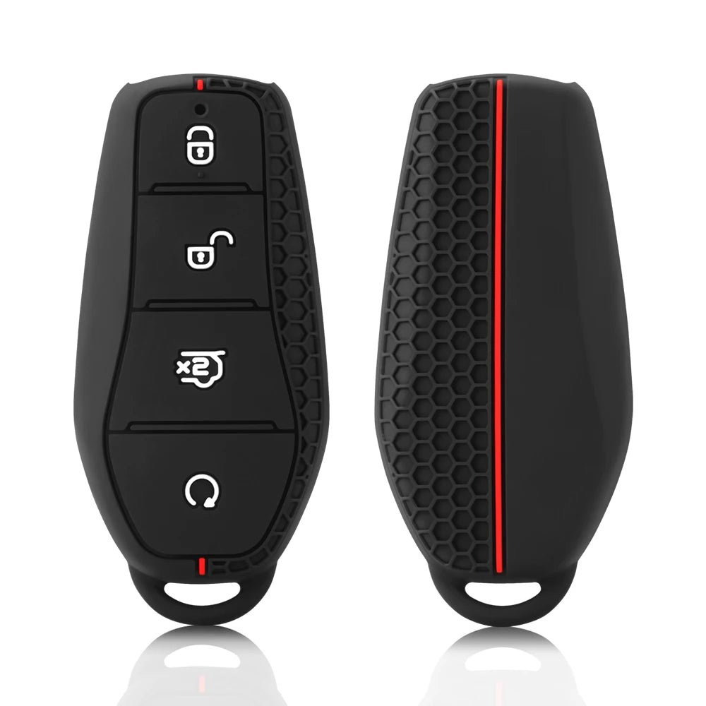 Étui pour clé de voiture en Silicone, support de chaîne, pour BYD Atto 3 Han EV Dolphin Song PRO Max Tang DM Yuan Dolphin E2 Qin PLUS