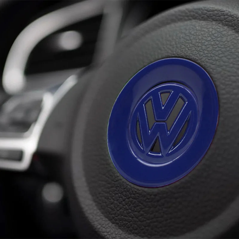 Autocollant emblème de volant de voiture ABS 40mm 61mm, pour Volkswagen VW GTI Polo Golf Caddy Jetta Sharan Passat Logo Badge accessoires