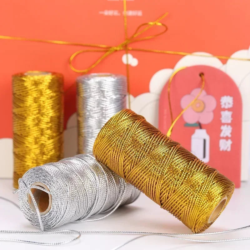 1.5mm 100M or argent macramé corde corde pour couture bricolage corde 100M macramé corde corde pour couture et artisanat fil ficelle