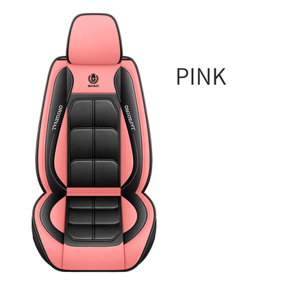 Housse de siège de voiture universelle en cuir PU de qualité supérieure, tapis de protection toutes saisons avec coussin souple, paquet complet, 1 pièce