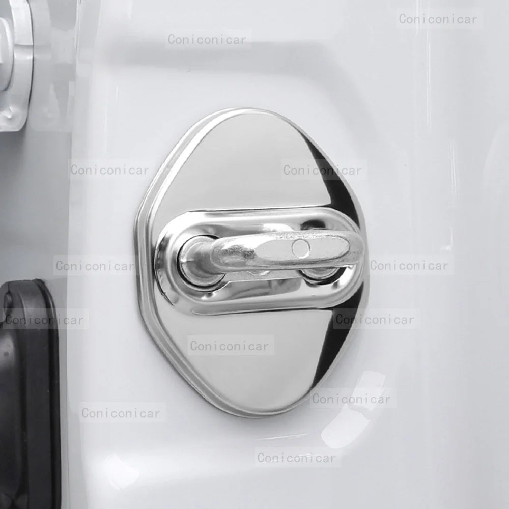 Pour ZEEKR 7X EV 2025 2026 accessoires serrure de porte de voiture protéger couvercle emblèmes boîtier en acier inoxydable décoration Protection