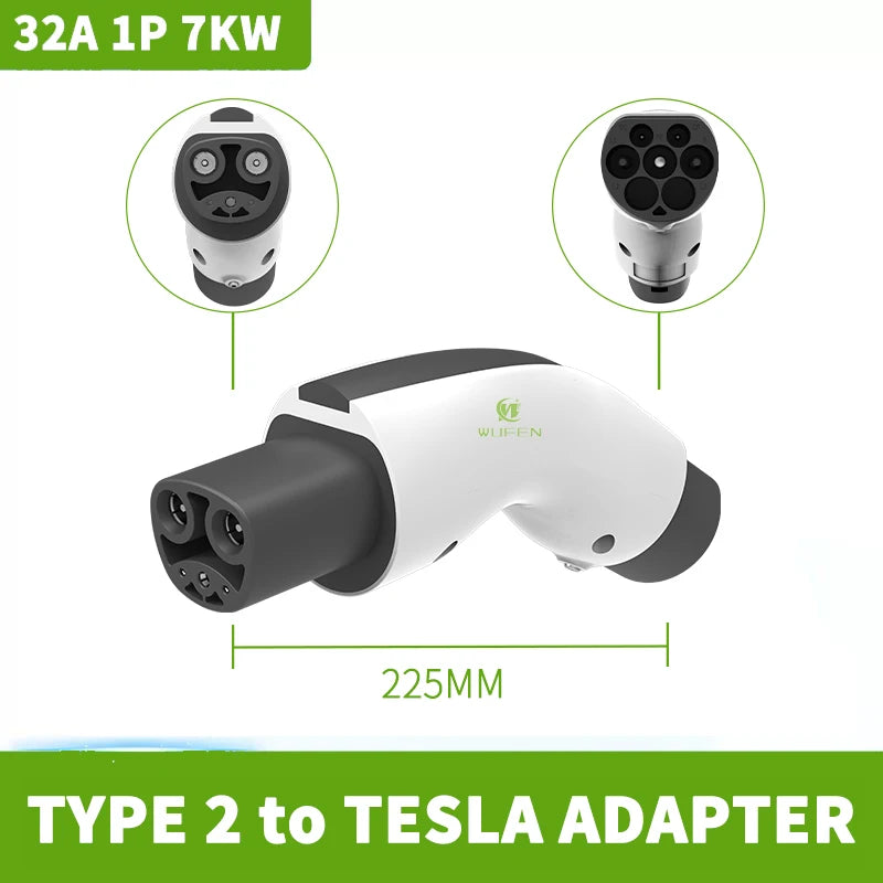 WUFEN pour 4 adaptateur de chargeur EV Standard Type 1/Tesla vers Gbt convertisseur 7kw Type 2/gbt à J1772 adaptateur 32A charge de voiture électrique