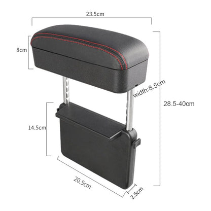 Leather Auto Car SUV Front Seat Side Gap Center Console Storage Box Organizer Pocket Adjustable Lifeable Armrest
