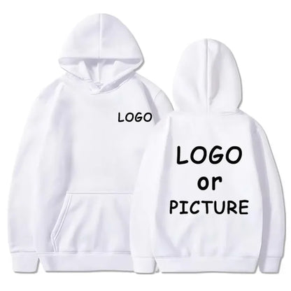 Sweats à capuche décontractés pour hommes et femmes avec logo personnalisé imprimé, sweats à capuche à manches longues automne et hiver, sweat-shirts de style de rue personnalisés.