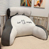 Oreiller de lecture réglable, coussin de soutien ergonomique pour le dos, pour lit/canapé/sol, Design respirant matelassé gris, 1 pièce