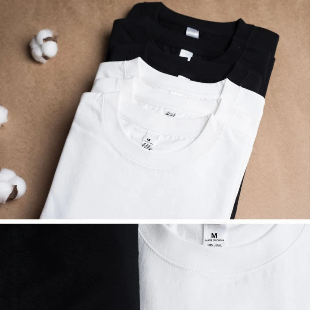 2 pièces 100% coton solide t-shirts hommes et femmes à manches courtes blanc t-shirts décontracté respirant ample col rond T-shirt Couple hauts