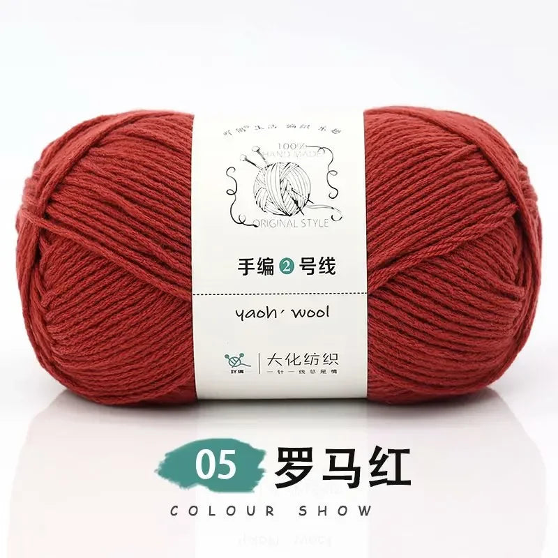 Fil de Coton Crocheté à la Main, 100g, Bricolage, Laine pour Bébé, Écharpe, Veste, Pull