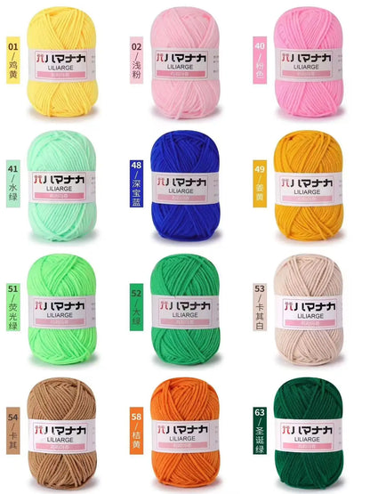 12 pièces 300g fil de lait fait à la main grossier bricolage tissage boule de fil pour pull chapeau écharpe et autres vêtements doux Crochet fil à tricoter