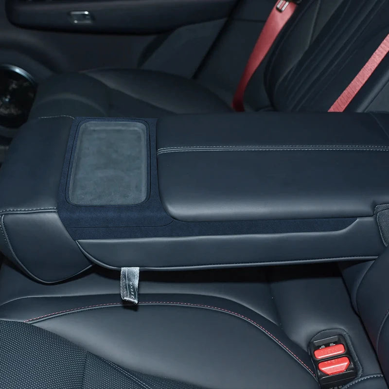 Pour ZEEKR 001 2026, 001 Max Ultra voiture rangée arrière panneau d'accoudoir arrière bande de garniture en métal Alcan tara daim accessoires de Modification de voiture