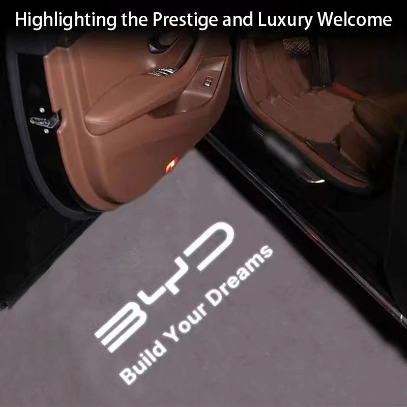 Convient aux lumières de bienvenue de porte de voiture BYD Lumière de bienvenue haute définition qui ne se décolore pas pour la lumière de bienvenue de voiture BYD BYD Han Qin Song