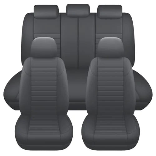 Housses de siège de voiture en cuir, ensemble complet de sièges 5 places, ajustement universel, rembourré de la plupart des voitures, imperméable, respirant, Anti-salissure
