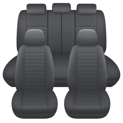 Housses de siège de voiture en cuir, ensemble complet de sièges 5 places, ajustement universel, rembourré de la plupart des voitures, imperméable, respirant, Anti-salissure