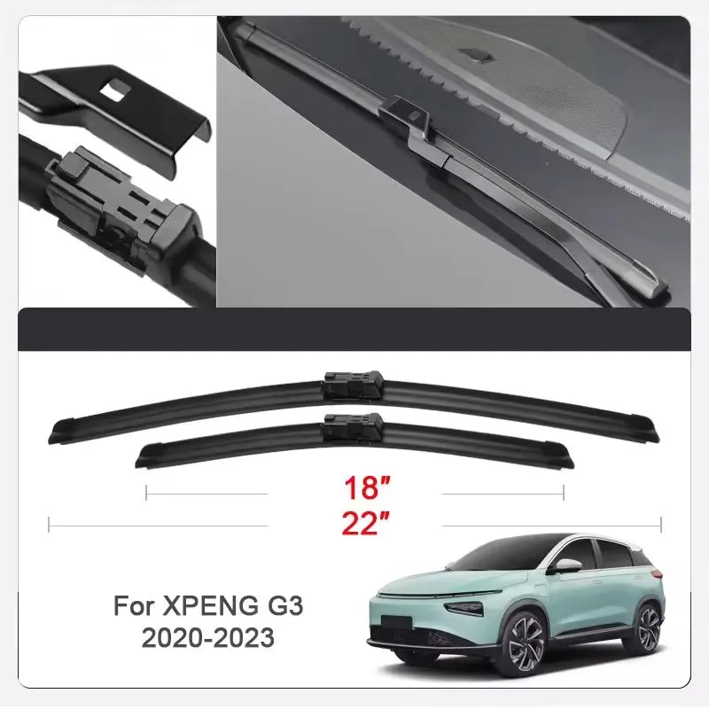 Balais d'essuie-glace de voiture, 2 pièces, pour XPENG P7,G3,G6,G9,X9,MONA, pare-brise avant, Double caoutchouc, accessoires de voiture ﻿
