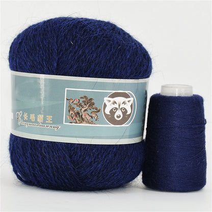 Fil de fourrure de vison pour fils pour tricoter et Crochet, fil de t-shirt en dentelle à 2 plis pour tricoter à la main, couture, 1 écheveau 340 M 50 + 20g