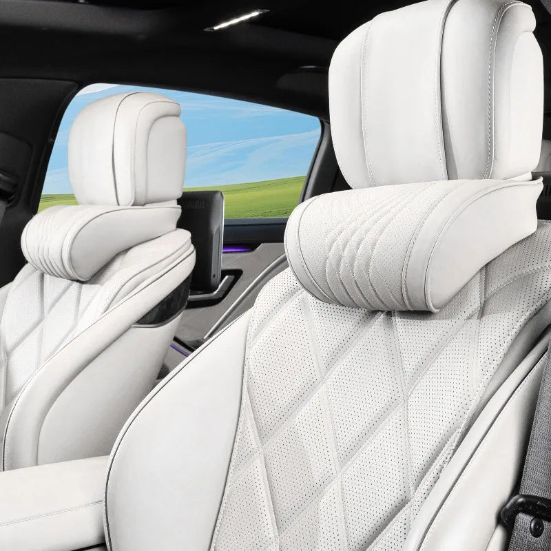 وسادة رأس للسيارة من الإسفنج الذكي، مناسبة للسيارات الرياضية متعددة الأغراض (SUV)، وسيارات السيدان، والمقاعد الجلدية، ناعمة ومريحة للسفر والقيادة.