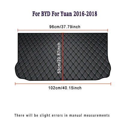 Tapis de coffre de voiture pour BYD, pour Yuan EV Pro PLUS 2025 2024 2023 2022 2021 2020 2019 2018, accessoires automobiles imperméables